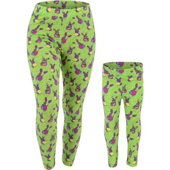 Baby UB Womens Mommy and Me Easter Bunny Leggings Pants - Picture 1 of 5